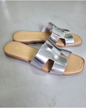 Sandale din piele naturala cu talpa joasa 25VEN02003