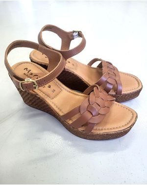 Sandale din piele naturala cu platforma si impletitura 25VEN04003
