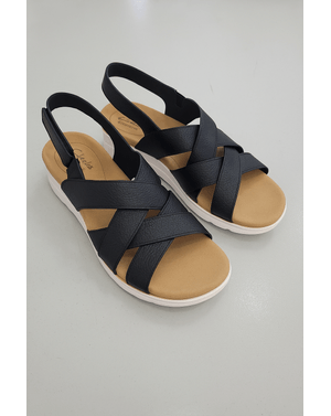 Sandale wedge din piele naturală  24POS53015