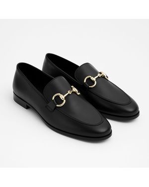 Loafers din piele naturală cu detaliu metalic 25ANT01103
