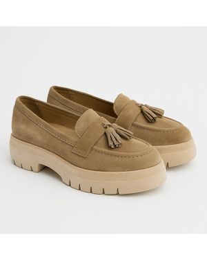 Loafers damă din piele naturală întoarsă 25ANT01116