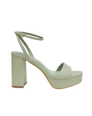 Sandale cu platformă și toc gros – Verde pastel pentru un look fresh și elegant 25CHL09012