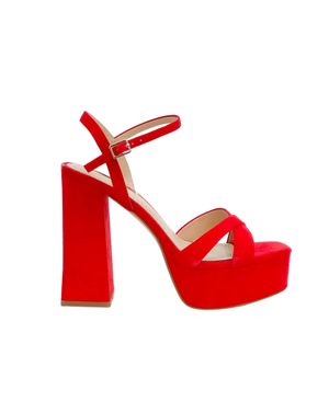 Sandale roșii cu platformă și toc înalt – Glamour cu fiecare pas 25CHL09007