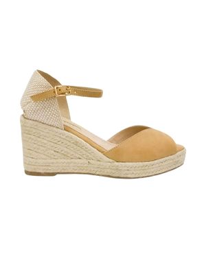 Sandale wedge din material textil cu bareta reglabilă 25CHL11006