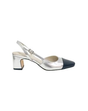 Pantofi slingback Corina din piele ecologică – Eleganță bicoloră cu aer retro 25CHL01002