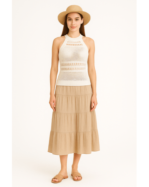 Top Shein cu perforatii 24MAE13092