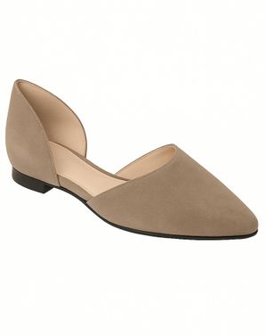 Balerini d'Orsay taupe din piele întoarsă- 25SVM01007