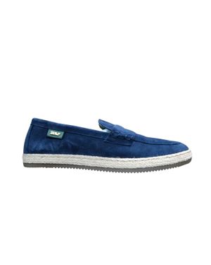 Loafers din piele întoarsă bleumarin