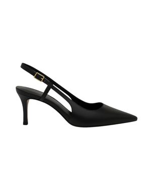 Pantofi slingback din piele naturală cu toc subțire