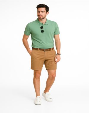 Tricou polo verde mentă 25KOS46023