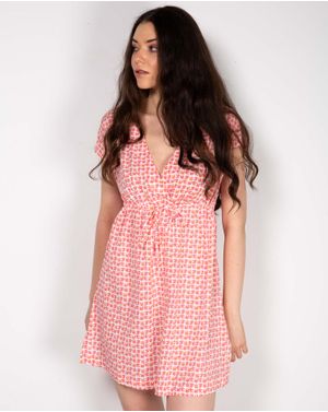 Rochie din bumbac cu imprimeu N240310002