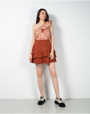 Bluza din bumbac cu volane N231230006