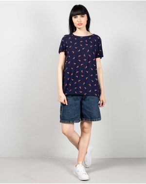 Bluza subtire cu imprimeu si maneca scurta N241106011