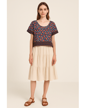 Bluza din bumbac cu imprimeu N241549001