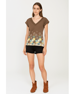 Bluza din bumbac cu spatele gol N241507013