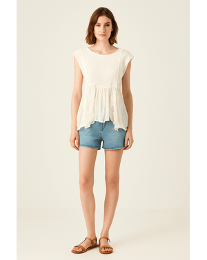 Bluza asimetrica din bumbac N241549005