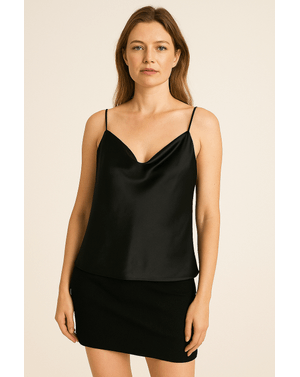 Top satinat cu bretele subțiri  24SDP01240