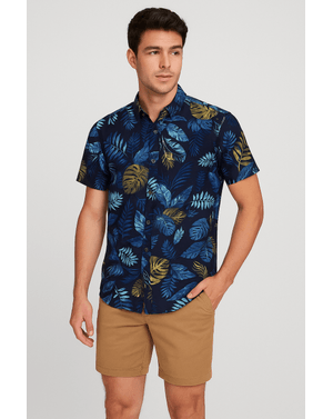 Cămașă Tropicală din Vâscoză