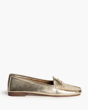 Loafers aurii din piele ecologică 25CHL17001