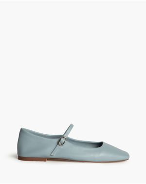 Balerini bleu cu bareta subțire din piele ecologică 25CHL01013