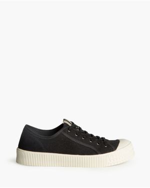 Sneakers negri cu talpă groasă din piele ecologică 25CHL15003