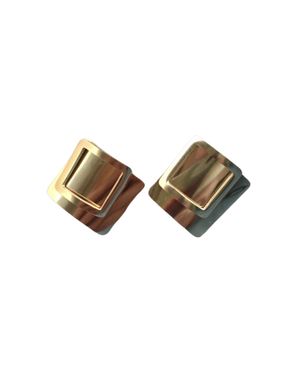 Cercei „Metalic Chic” – Formă Abstractă și Îndrăzneață M20A0135002