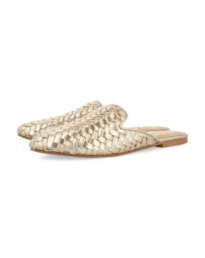 Saboți aurii împletiți slip-on 25GIO02001
