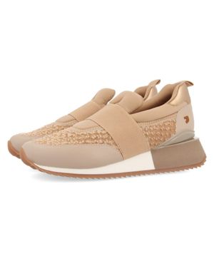 Pantofi sport slip-on bej cu textură 25GIO05001