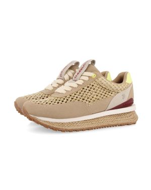Pantofi sport bej cu detalii împletite 25GIO06002