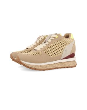Pantofi sport bej cu textură împletită 25GIO07002
