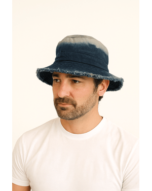 Palarie unisex albastra din denim