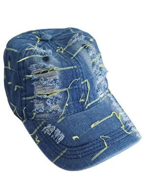 Sapca din denim cu model perforat