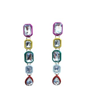 Cercei multicolori statement cu cristale clare M2092801005