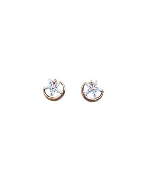 Cercei floare de cristal în cerc auriu M2098901029
