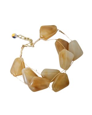 Bratara „ Brown Luxe” cu Accente Geometrice