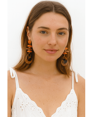 Cercei cu detaliu Animal Print