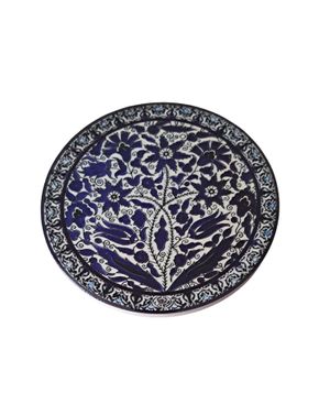 Coaster decorativ cu imprimeu albastru