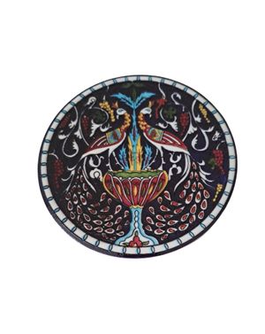 Coaster decorativ albastru cu model