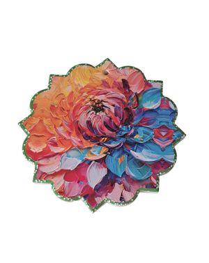 Suport cu model floral 3D pentru vase fierbinti