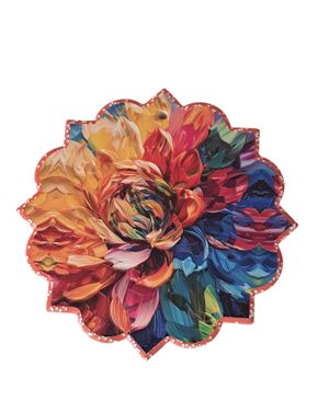 Suport cu model floral 3D pentru vase fierbinti
