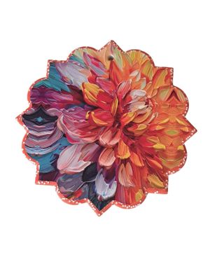 Suport cu model floral 3D pentru vase fierbinti