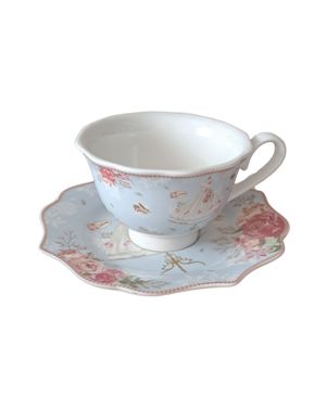 Set cesca cu farfurie Modern Rose Tea