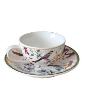 Set cesca cu farfurie Birds in Garden