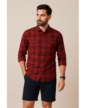 Cămașă casual cu mâneci ajustabile – Confort natural, look versatil N250318008