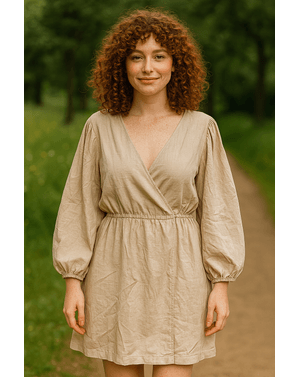 Rochie din in și bumbac – Lejeră, naturală, fără efort 25TEX02002