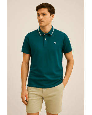 Tricou polo Jack&Jones cu guler contrastant 25POS02012