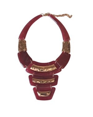 Colier Stylish Red and Gold