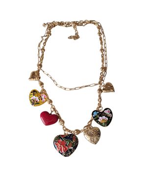 Set 2 coliere aurii cu pandantive