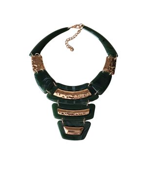 Colier Stylish Green and Gold