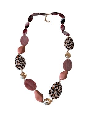 Colier cu detalii Animal Print